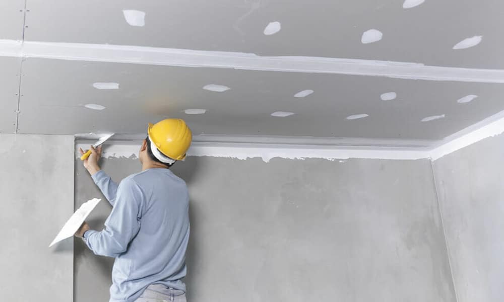 Bayraklı alçı sıva uygulaması